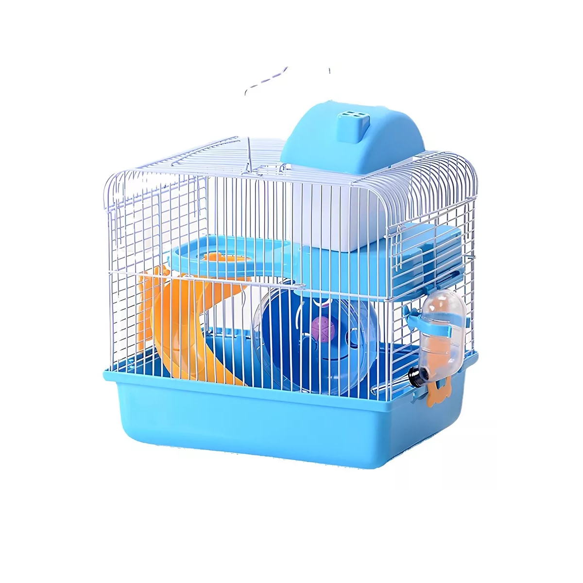Foto 2 pulgar | Jaula Eo Safe Imports Esi-7942 color Azul Casa para Hamster Bebedero Rueda Deslizar