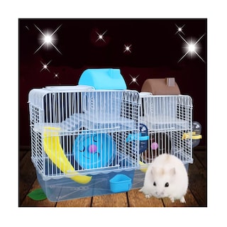 Foto 2 | Jaula Eo Safe Imports Esi-7942 color Azul Casa para Hamster Bebedero Rueda Deslizar
