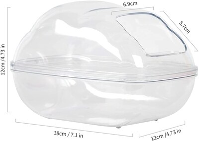 Foto 3 | Recipiente De Baño De Arena Para Hámster Huoguo, Plástico Transparente - Venta Internacional.
