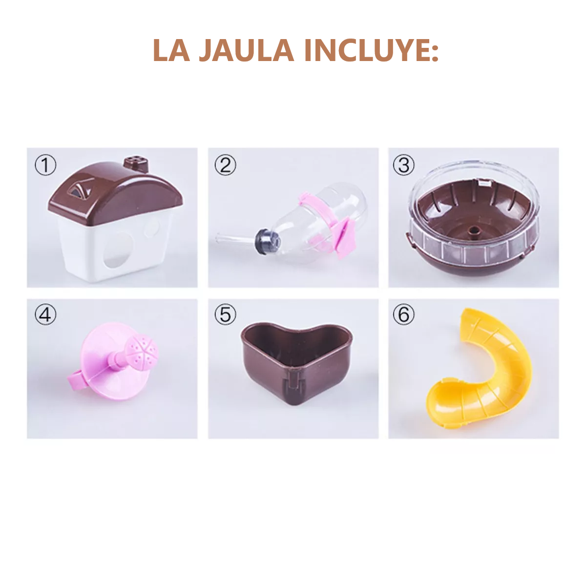 Foto 4 pulgar | Jaula De Hámster De 4 Pisos Con Tobogán Y Servidor De Agua Eo Safe Imports Esi-18980 Marrón