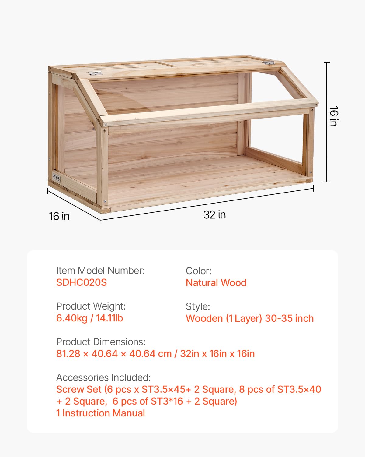 Foto 8 pulgar | Jaula Para Hámster Vevor, De Madera, 270°, Para Ver, 82 X 41 X 41 Cm - Venta Internacional.