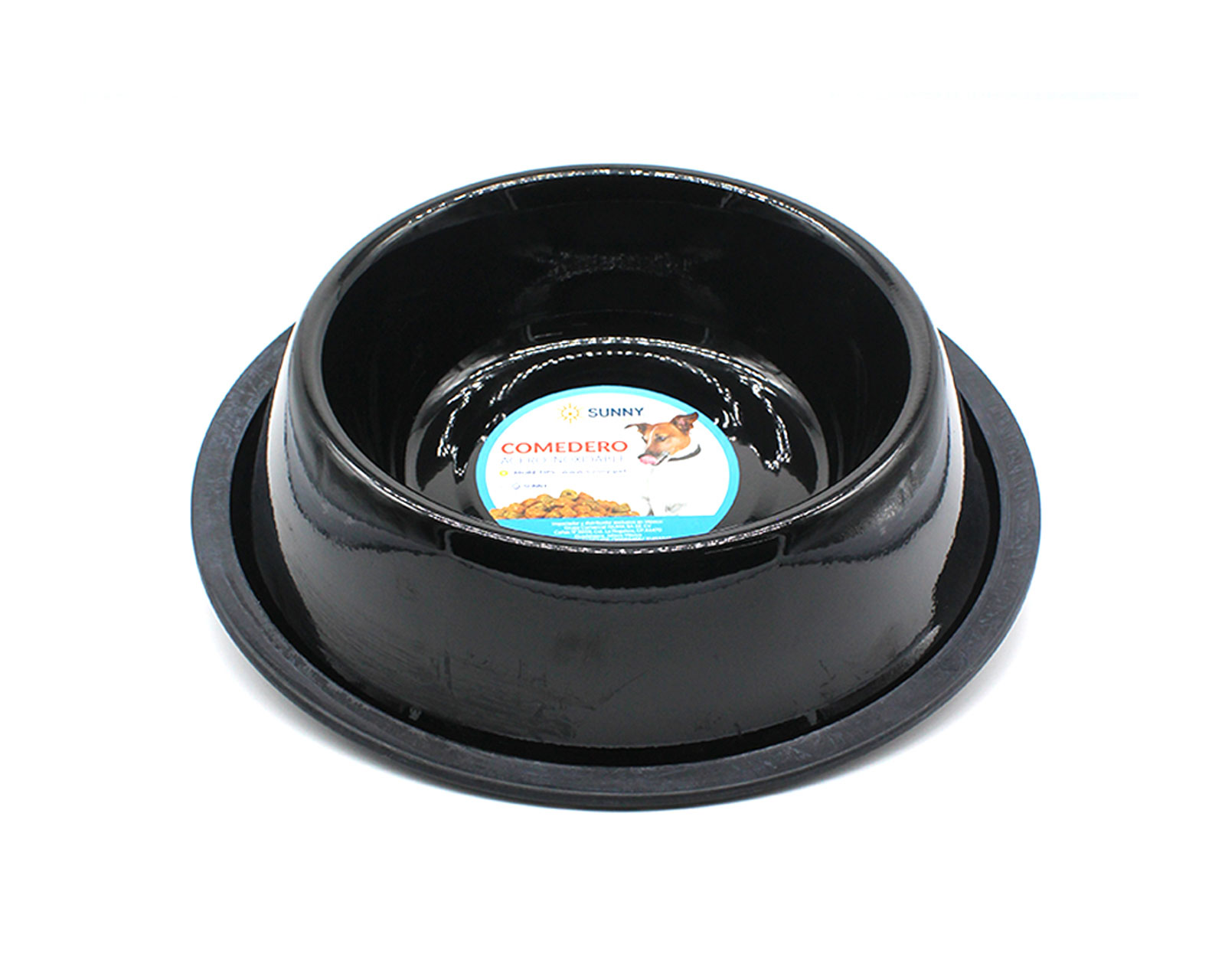 Foto 2 pulgar | Plato para Perro Sunny color Negro de 32 Oz de Acero Inoxidable Antiderrapante
