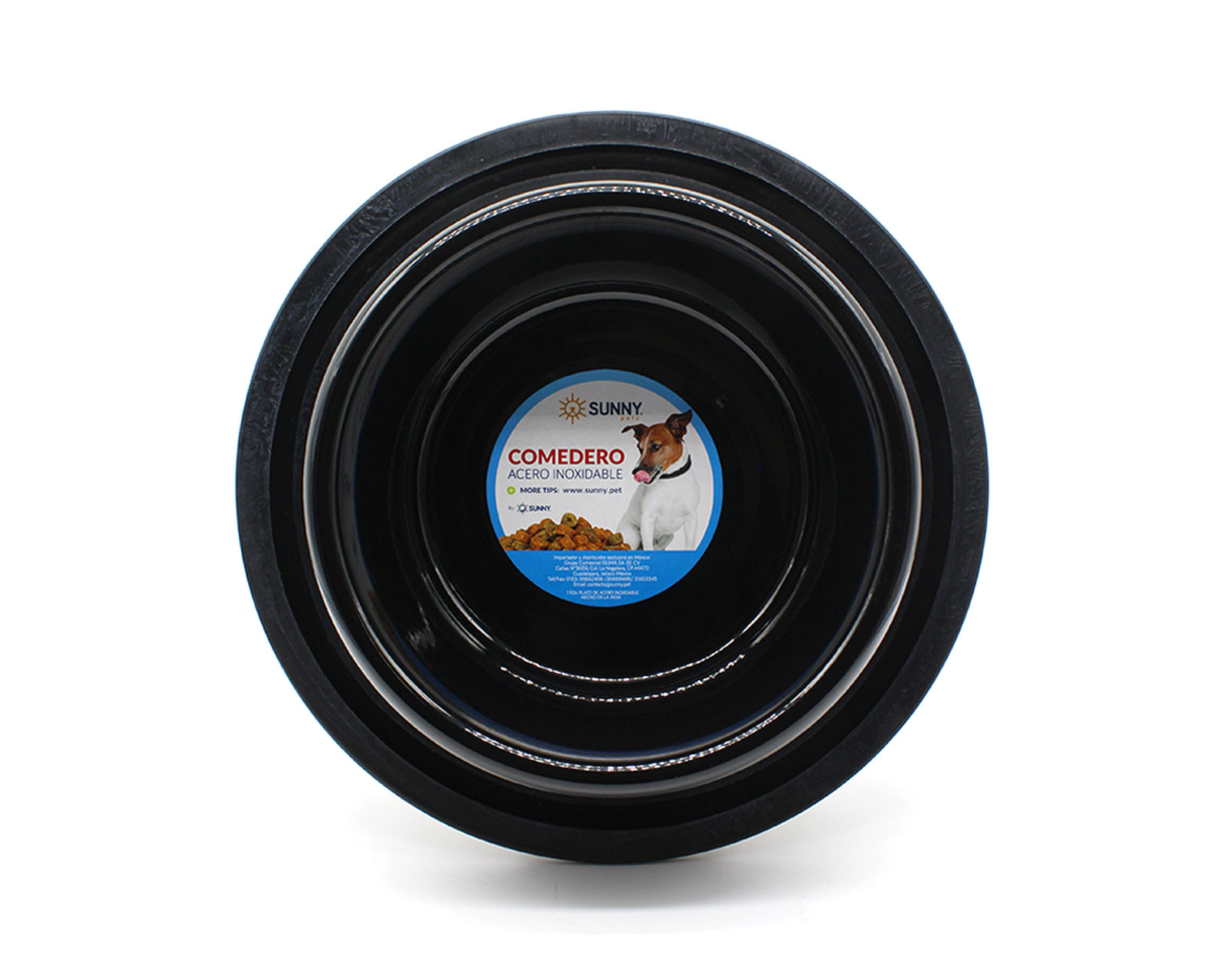 Foto 3 pulgar | Plato para Perro Sunny color Negro de 32 Oz de Acero Inoxidable Antiderrapante