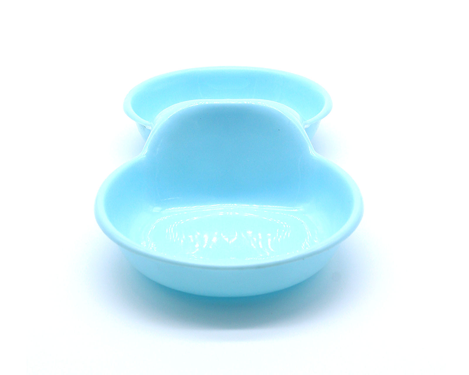 Foto 4 pulgar | Kit de 3 Platos Doble Bajío Pets Mini para Razas Pequeñas color Azul