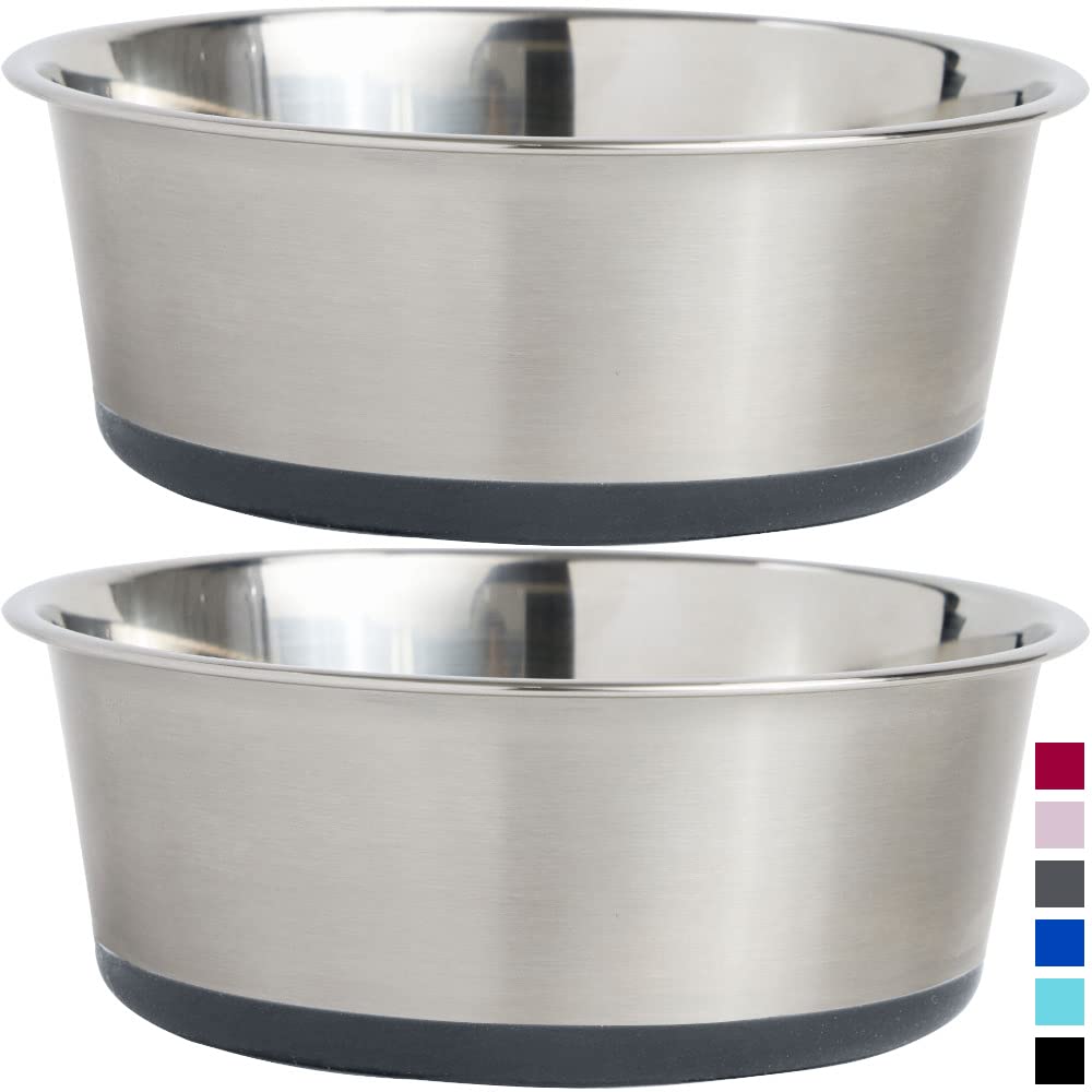 Foto 1 | Juego De Cuencos Para Perros Gorilla Grip De Acero Inoxidable De 1,9 L (paquete De 2) - Venta Internacional.