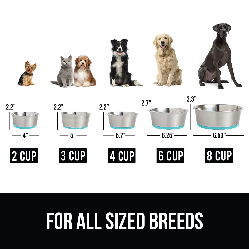 Foto 7 pulgar | Juego De Cuencos Para Perros Gorilla Grip De Acero Inoxidable De 1,9 L (paquete De 2) - Venta Internacional.