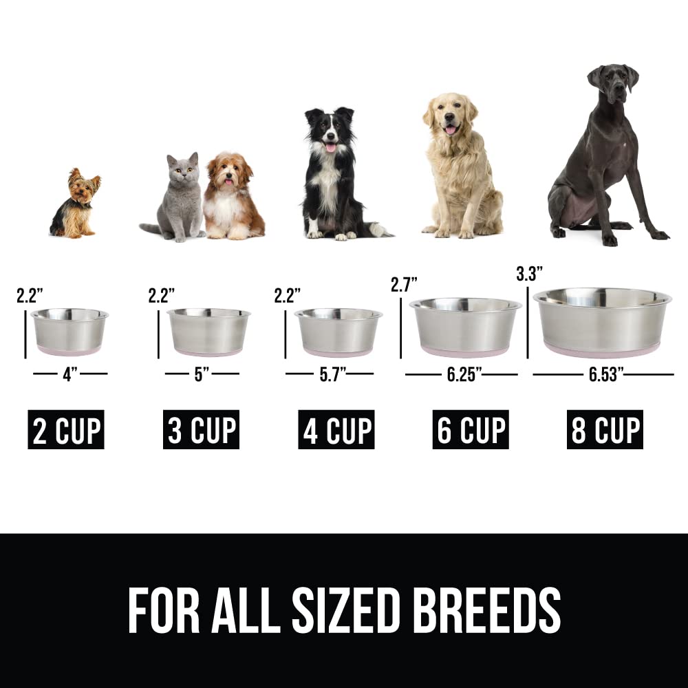 Foto 7 pulgar | Juego De Cuencos Para Perros Gorilla Grip De Acero Inoxidable, 1,4 L (x2) - Venta Internacional.