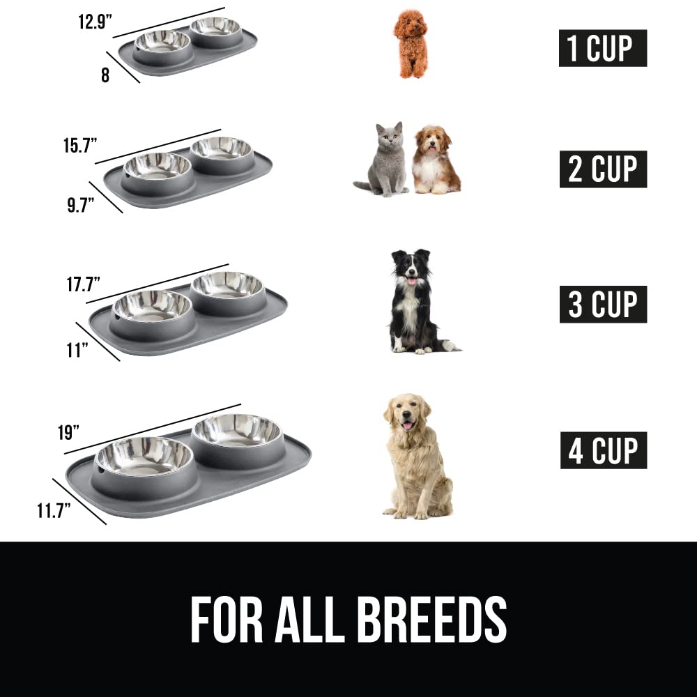 Foto 7 pulgar | Cuencos Para Mascotas Gorilla Grip, 100% Impermeables, De Silicona Sin Bpa - Venta Internacional.