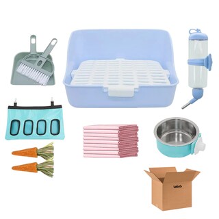 Foto 1 | Entrenador Lab.g De Caja Conejos Cobayas Kit De Alimentación Heno Azul
