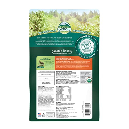 Foto 3 pulgar | Alimento Para Conejillos De Indias Oxbow Organic Bounty Para Adultos, 1,36 Kg - Venta Internacional.