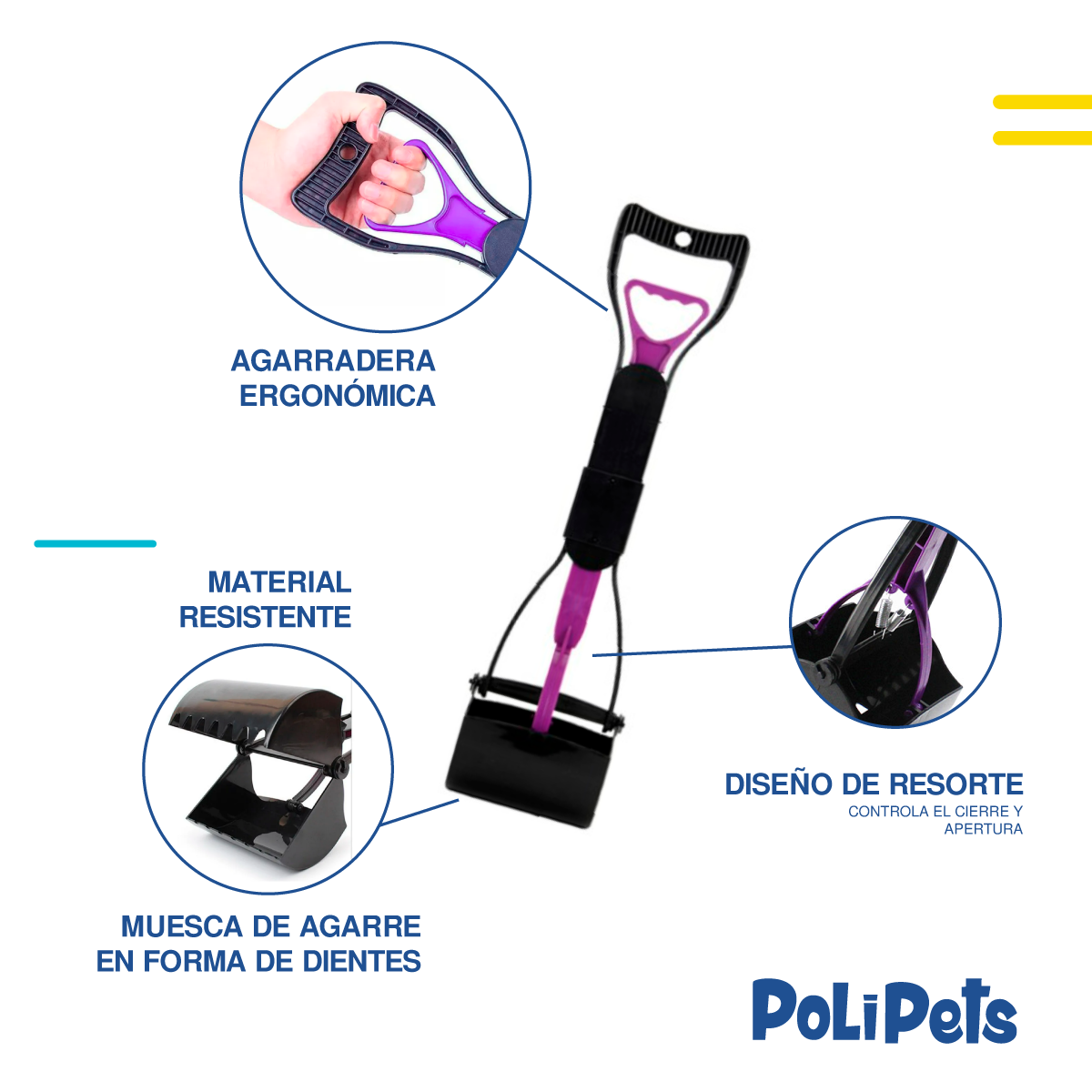 Foto 5 pulgar | Recogedor Plegable Poli Pets Levanta Heces para Mascotas