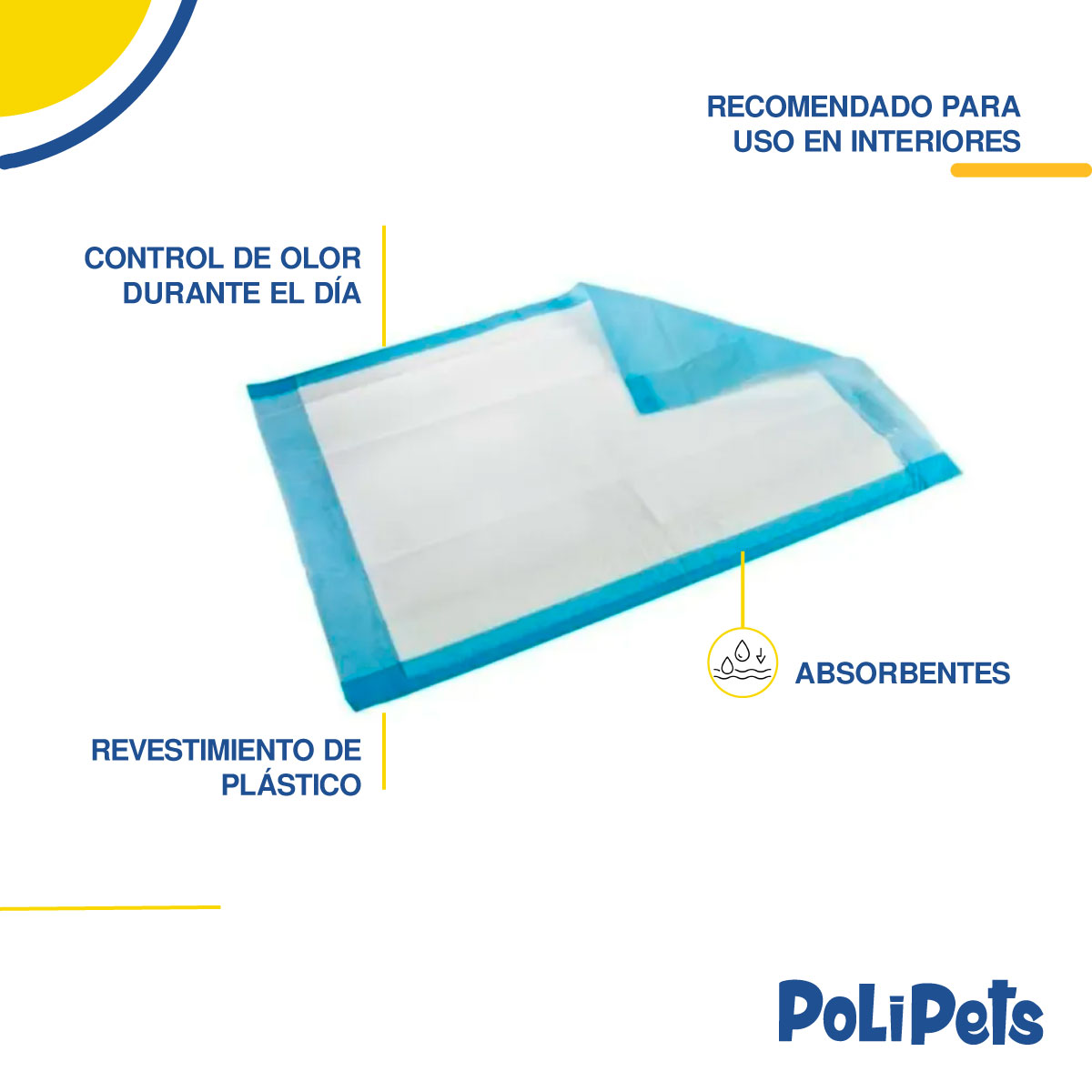 Foto 5 pulgar | Pañal Entrenador Absorbente Poli Pets para Mascota