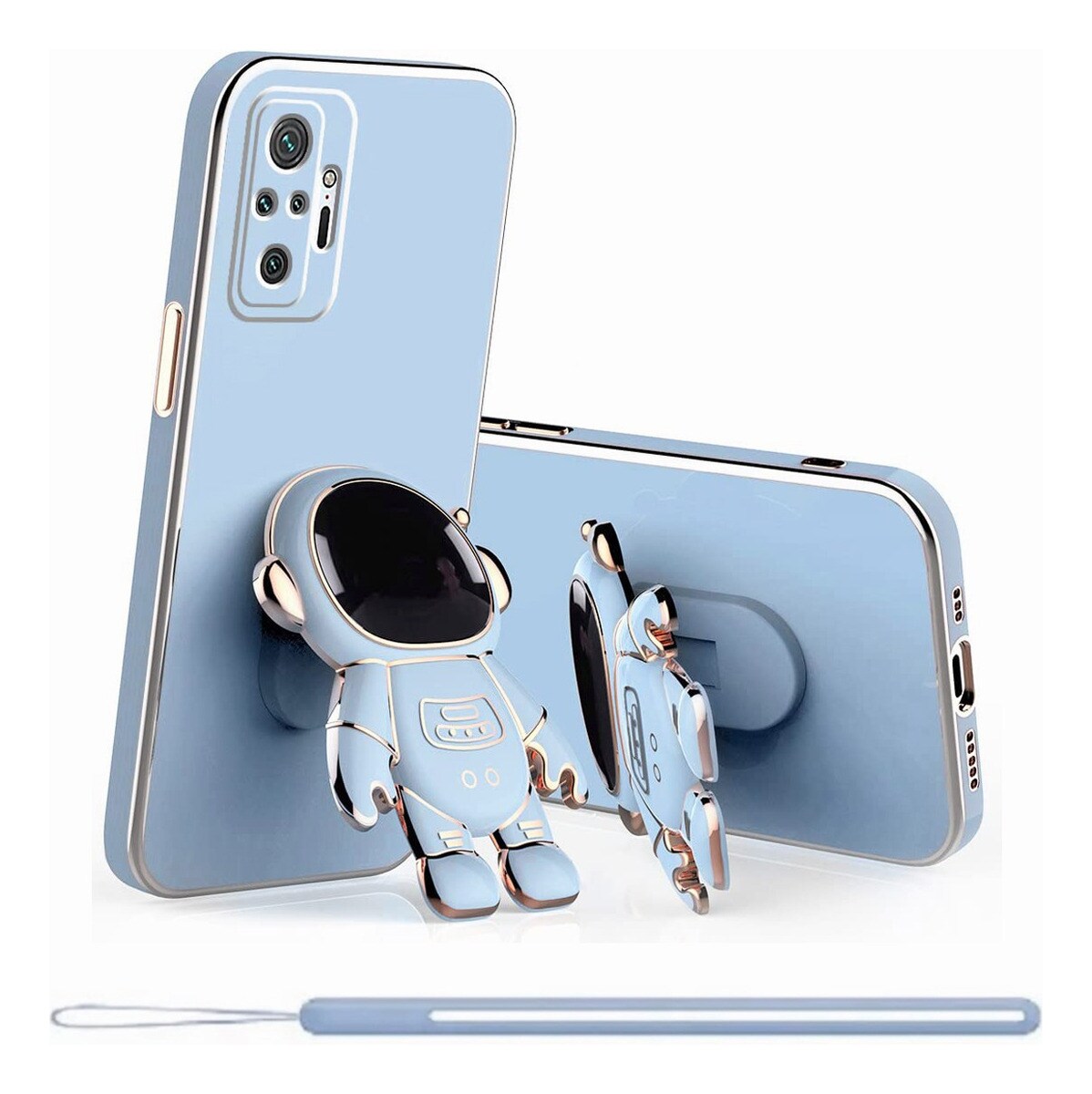 Funda para Redmi 10 Pro Belug con Soporte de Astronauta color Azul $500