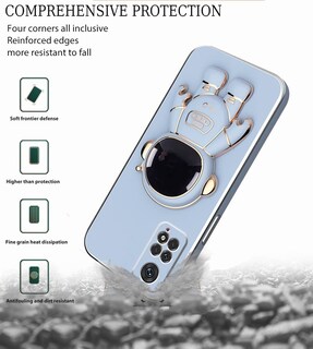 Foto 3 | Funda para Redmi 10 Pro Belug con Soporte de Astronauta color Azul