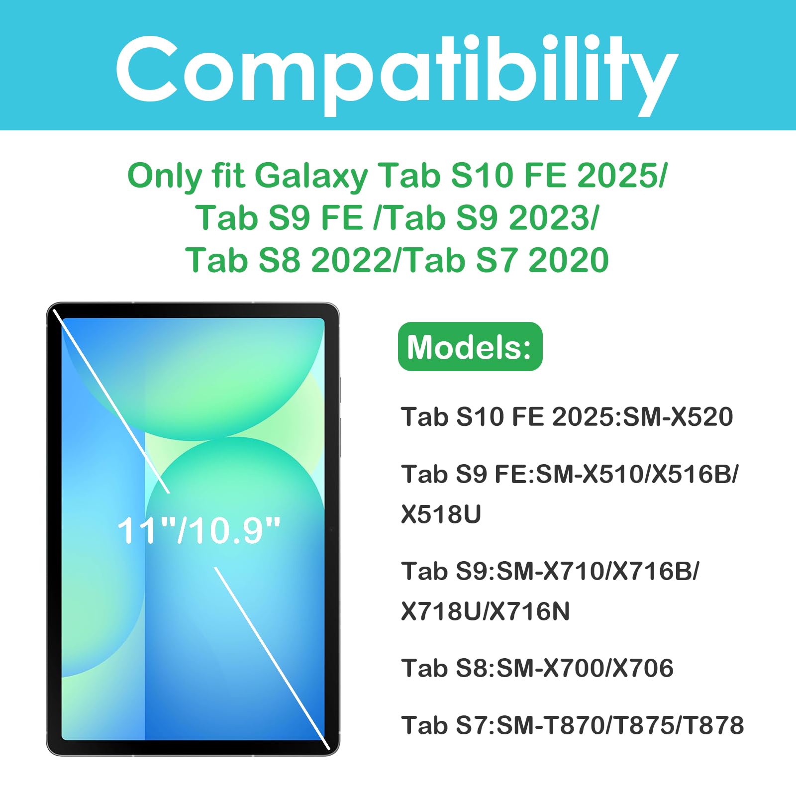 Foto 3 pulgar | Protector de Pantalla Procase para Galaxy Tab S10 FE/S9 FE/S9/S8/S7 - Venta Internacional