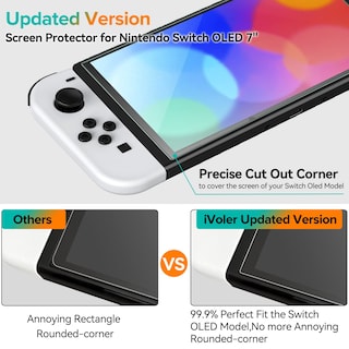 Foto 3 | Protector De Pantalla Ivoler De Cristal Templado Oled Para Nintendo Switch - Venta Internacional.