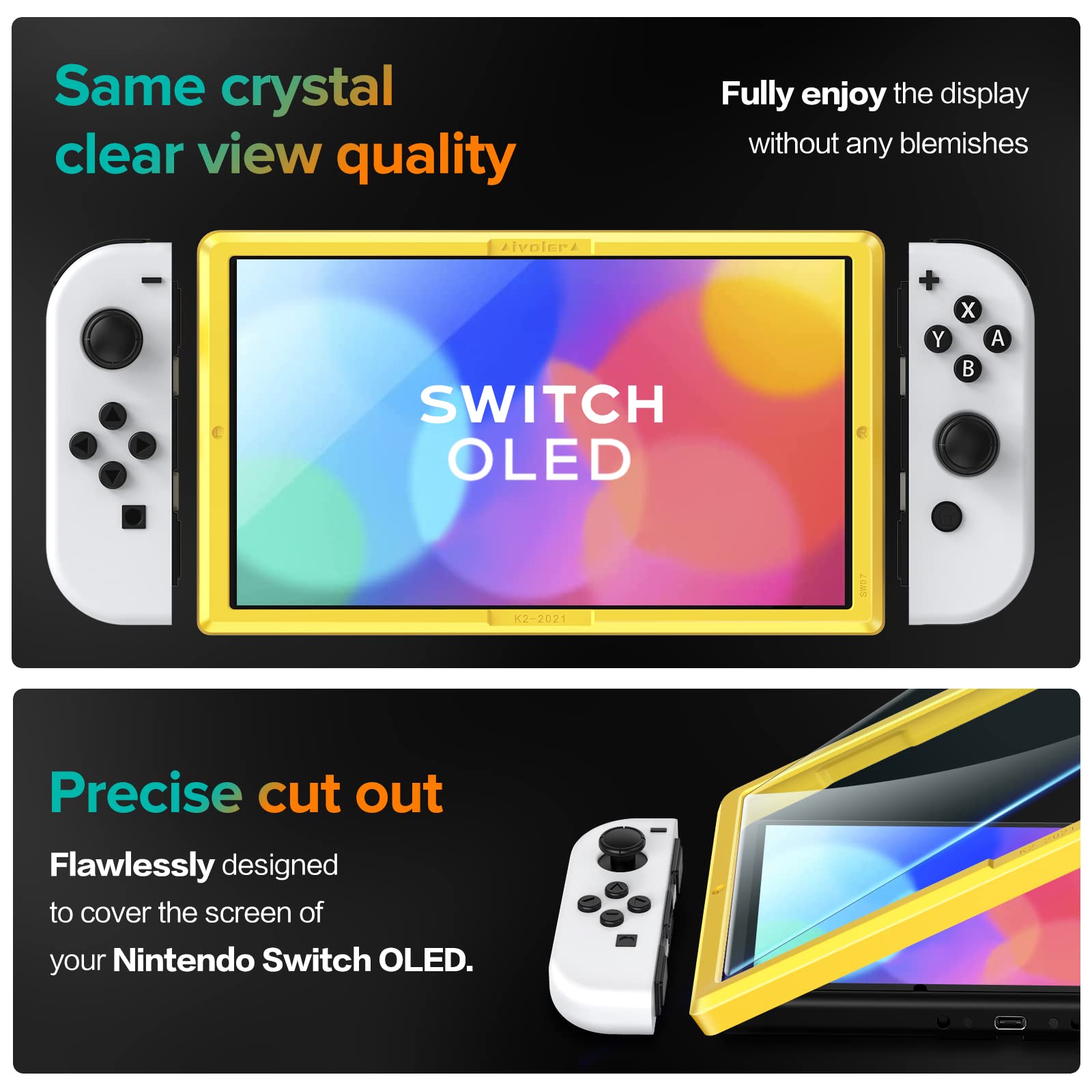 Foto 5 | Protector De Pantalla Ivoler De Cristal Templado Oled Para Nintendo Switch - Venta Internacional.