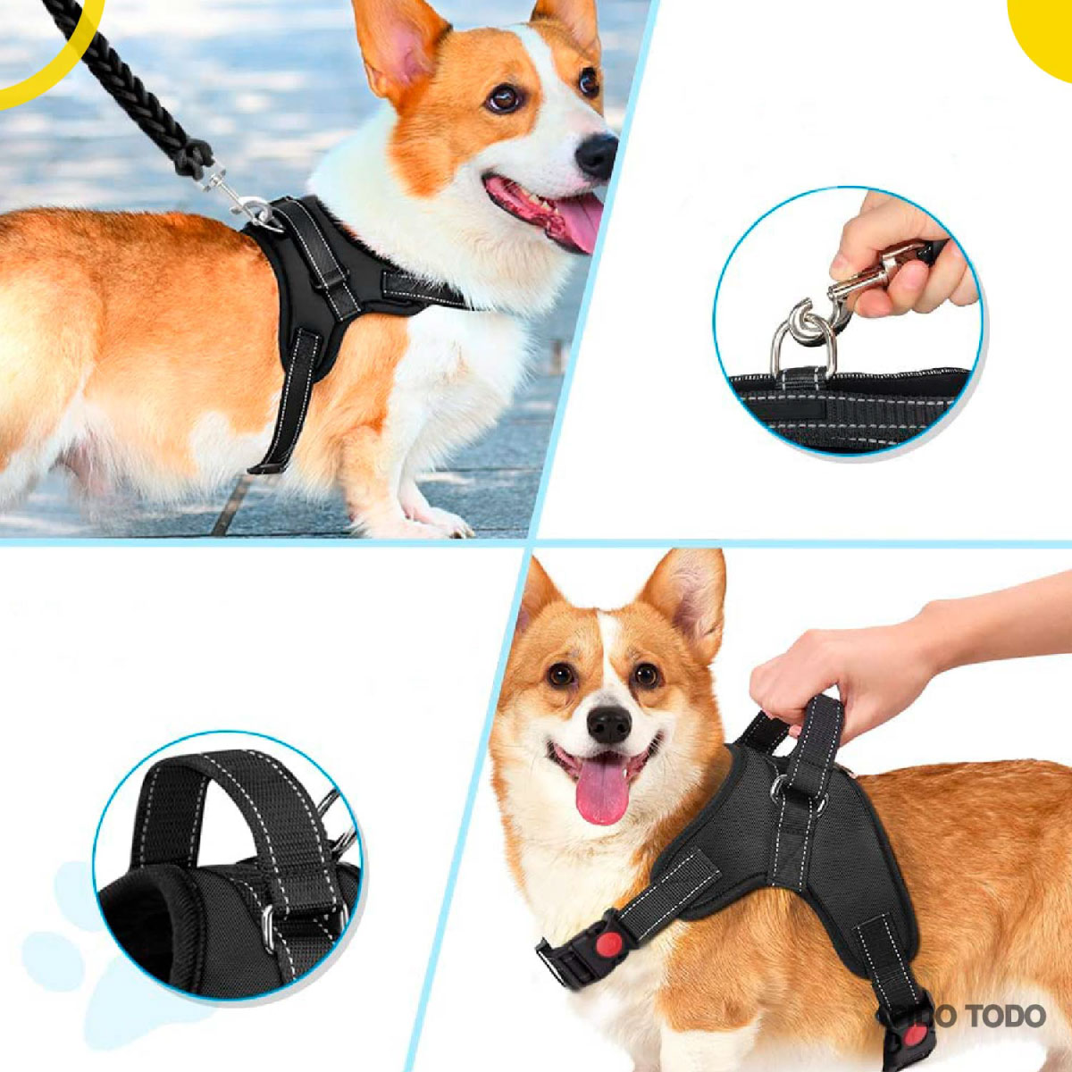 Foto 4 pulgar | Pechera con Correa Poli Pets Talla M 54-67cm