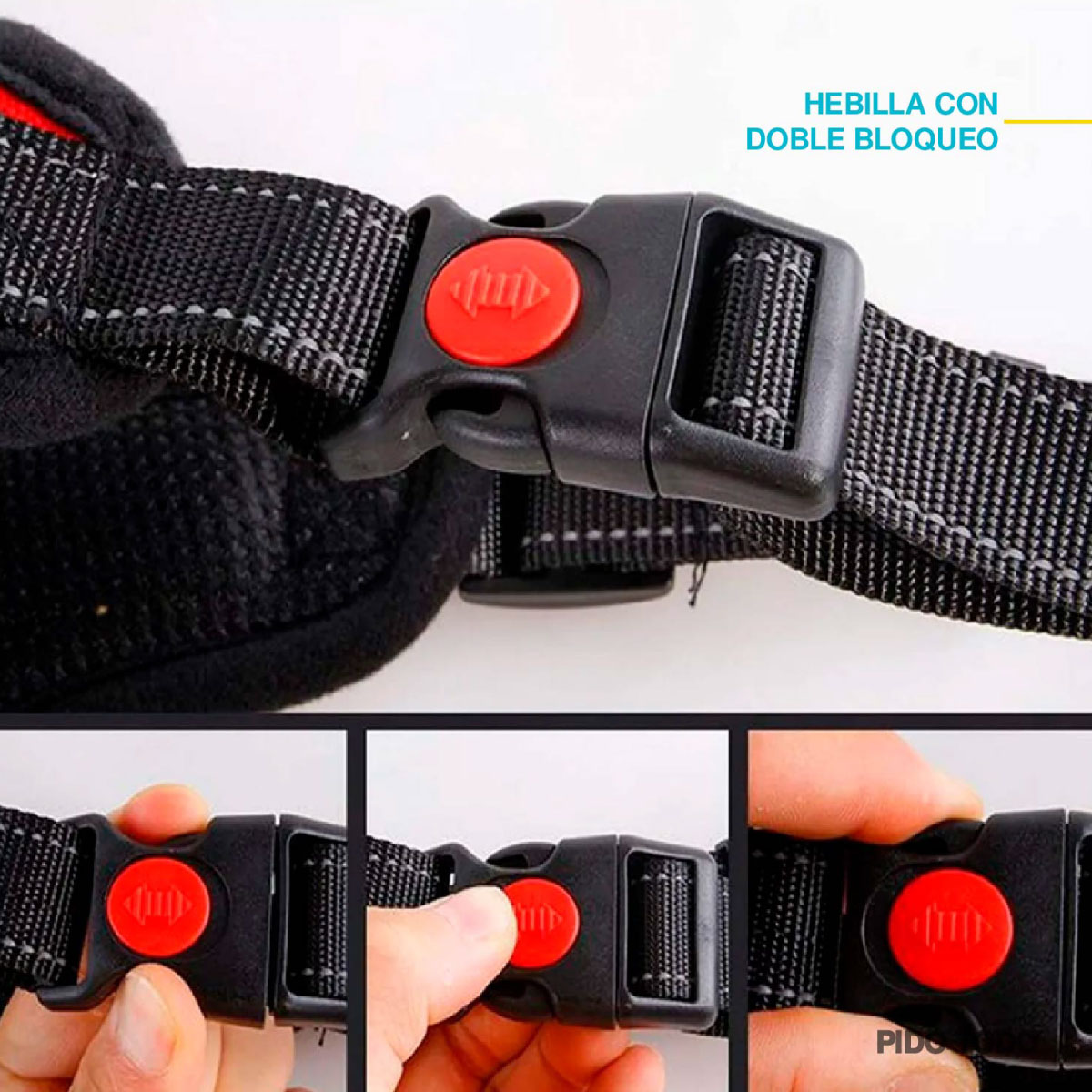 Foto 9 pulgar | Pechera con Correa Poli Pets Talla M 54-67cm