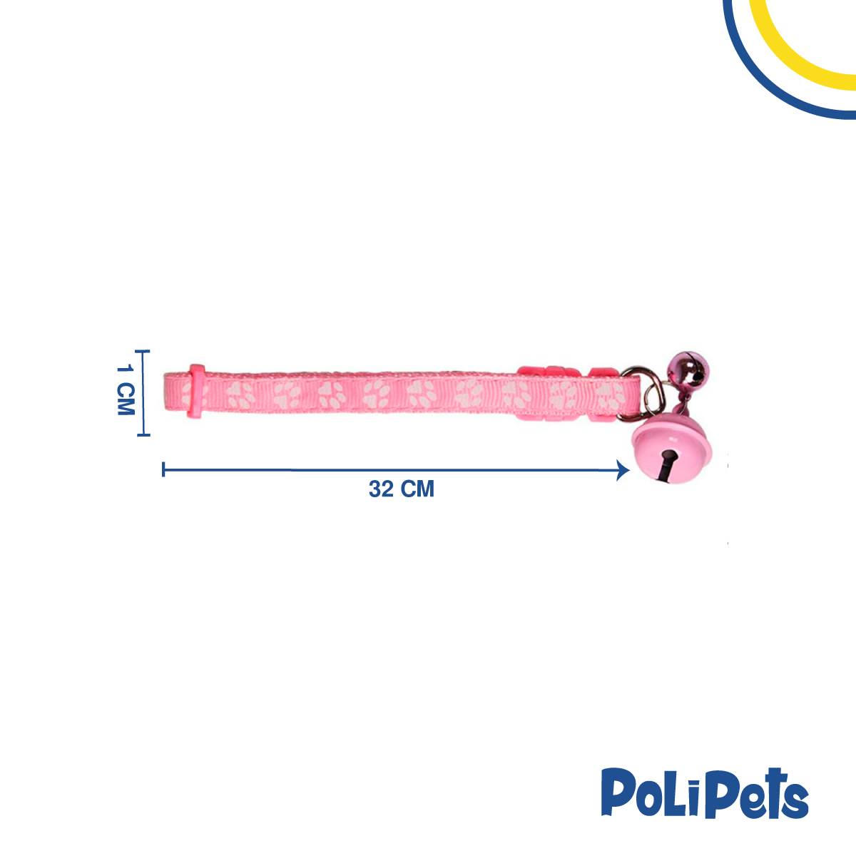 Foto 3 pulgar | Collar Poli Pets para Raza Pequeña Con Campana