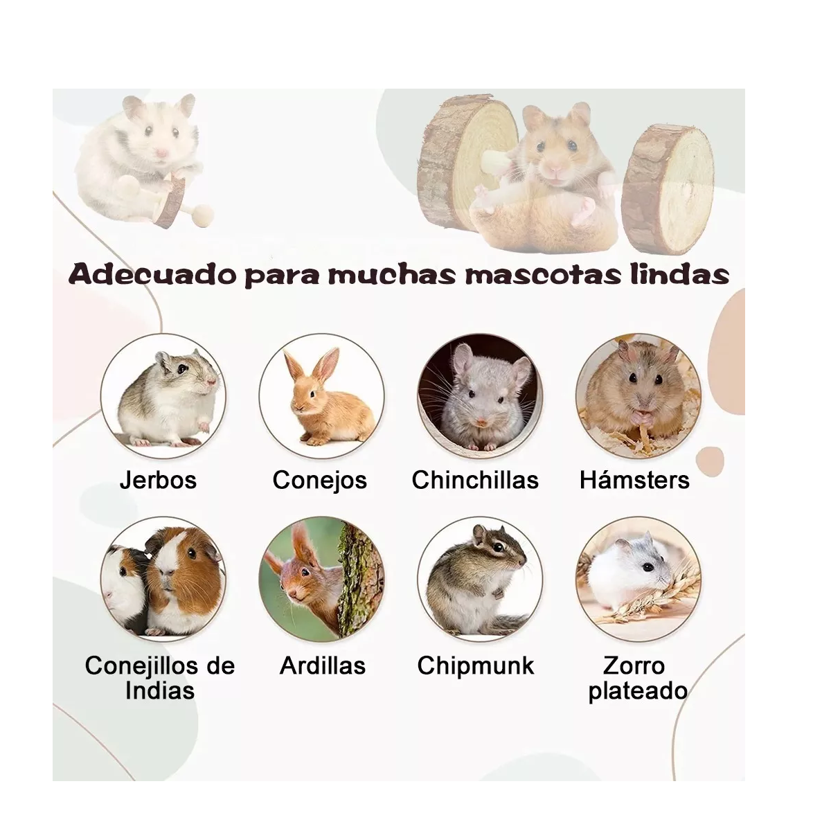 Foto 3 pulgar | Juego de Juguetes para Masticar Eo Safe Imports Esi-7943 color Marrón para Hámster Conejo Mascota 10 PZAS