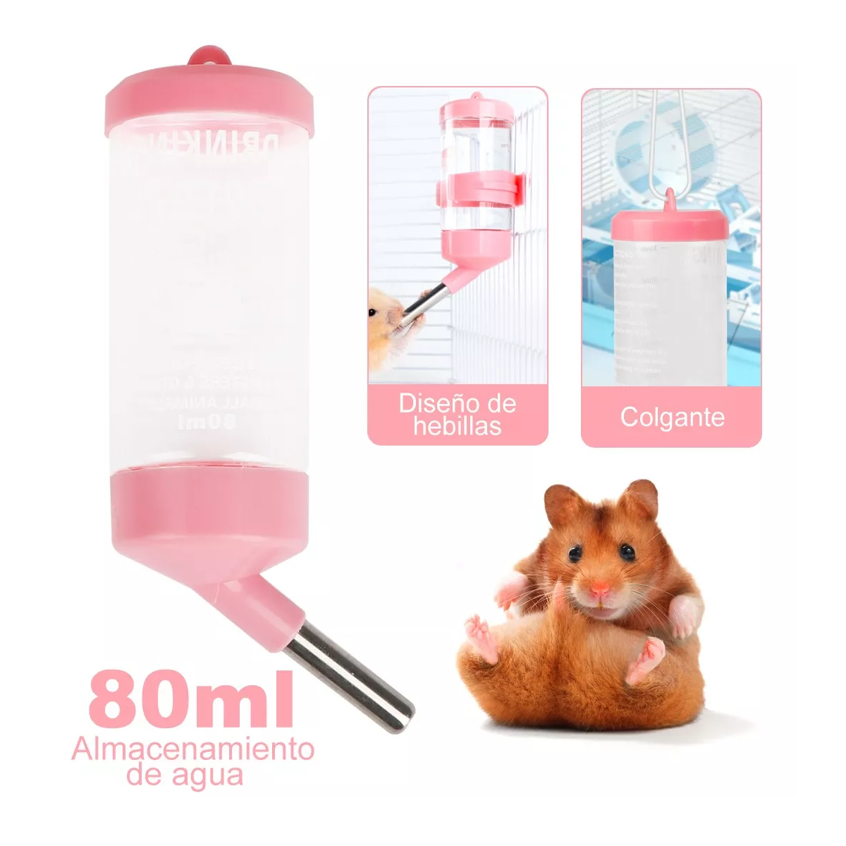 Foto 4 pulgar | Bebedero para Roedores 3 en 1 80 ml más Esfera Hamster Eo Safe Imports Esi-11549 Multicolor