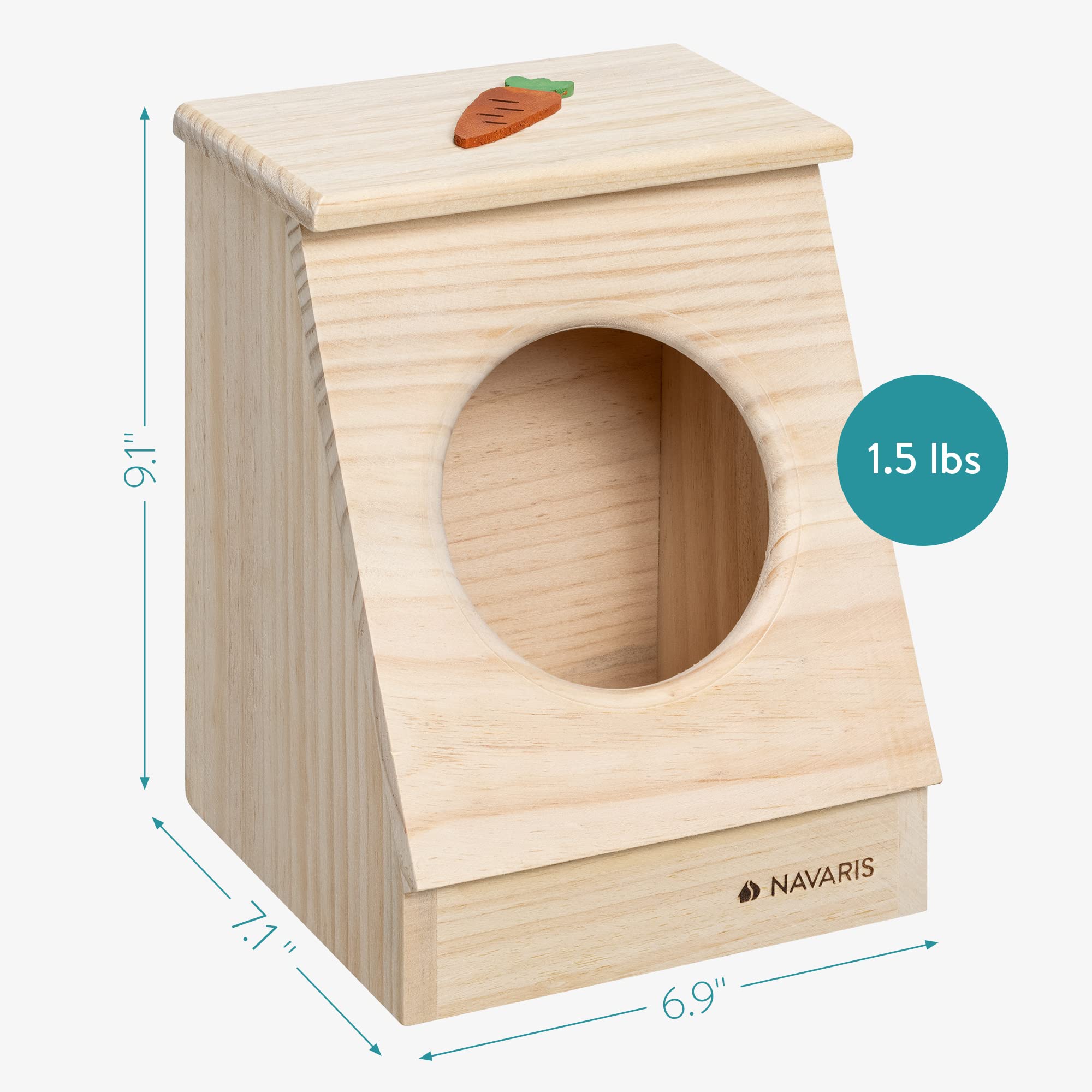 Foto 6 pulgar | Comedero De Heno Navaris Para Mascotas Pequeñas Y Medianas, Madera De Conejo - Venta Internacional.
