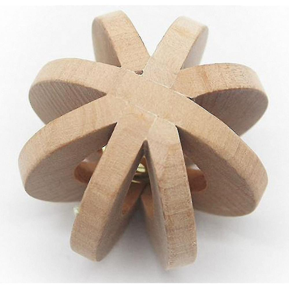 Foto 2 pulgar | Pelota De Juguete Para Animales Pequeños Con Madera De Campana De 7 Cm - Venta Internacional.