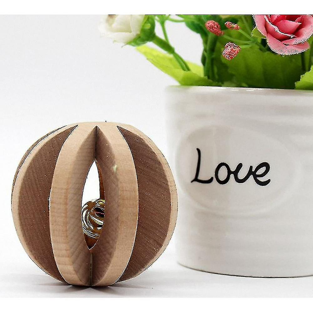 Foto 3 pulgar | Pelota De Juguete Para Animales Pequeños Con Madera De Campana De 7 Cm - Venta Internacional.