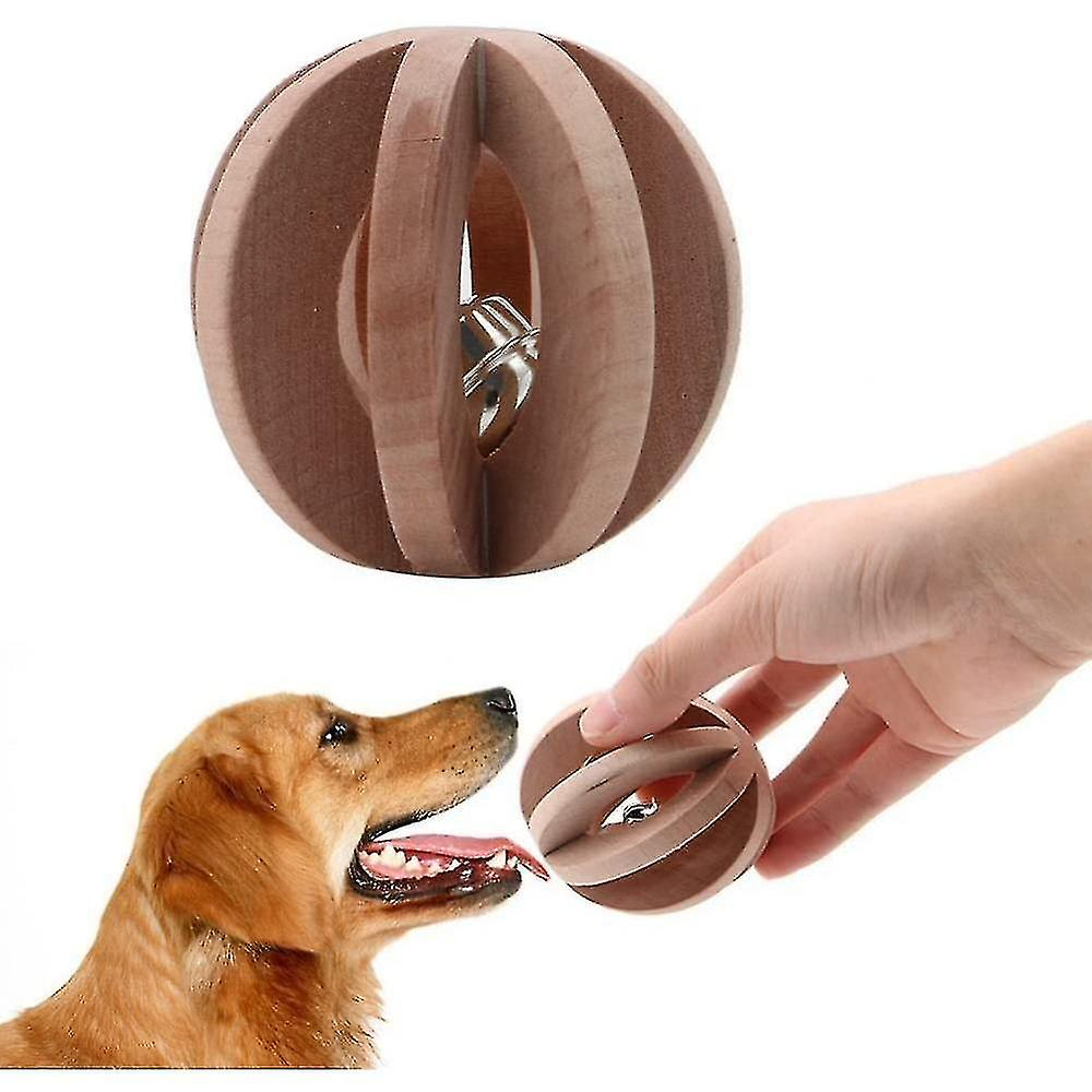 Foto 4 pulgar | Pelota De Juguete Para Animales Pequeños Con Madera De Campana De 7 Cm - Venta Internacional.