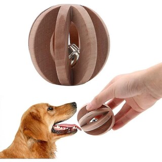 Foto 3 | Pelota De Juguete Para Animales Pequeños Con Madera De Campana De 7 Cm - Venta Internacional.