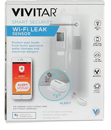 Foto 5 pulgar | Sensor De Fugas Wifi Para El Hogar Inteligente Vivitar Wt12 Con Alert White - Venta Internacional.
