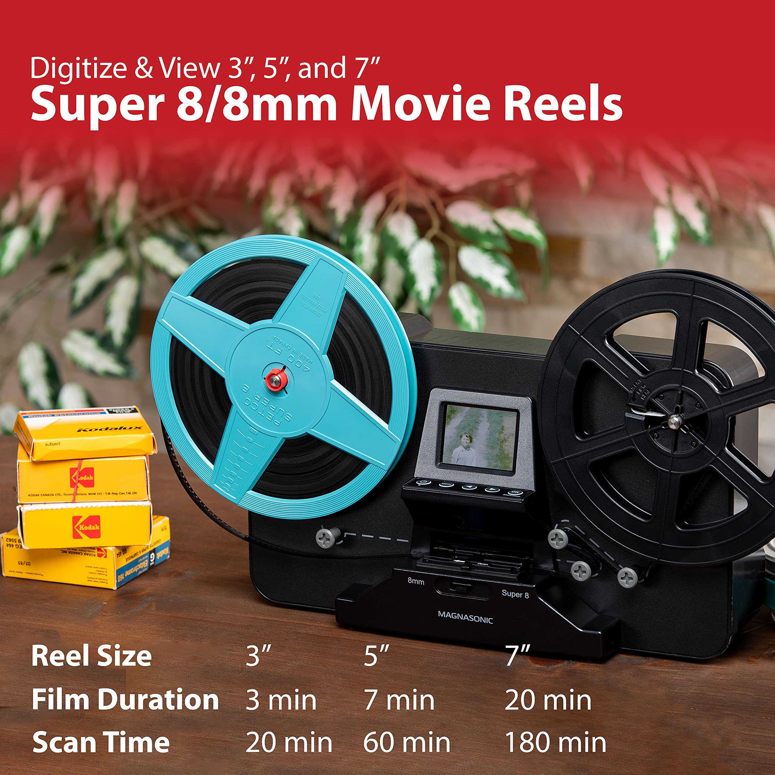 Foto 3 pulgar | Escáner De Película Magnasonic All-in-one Super 8/8 Mm A Digital - Venta Internacional.