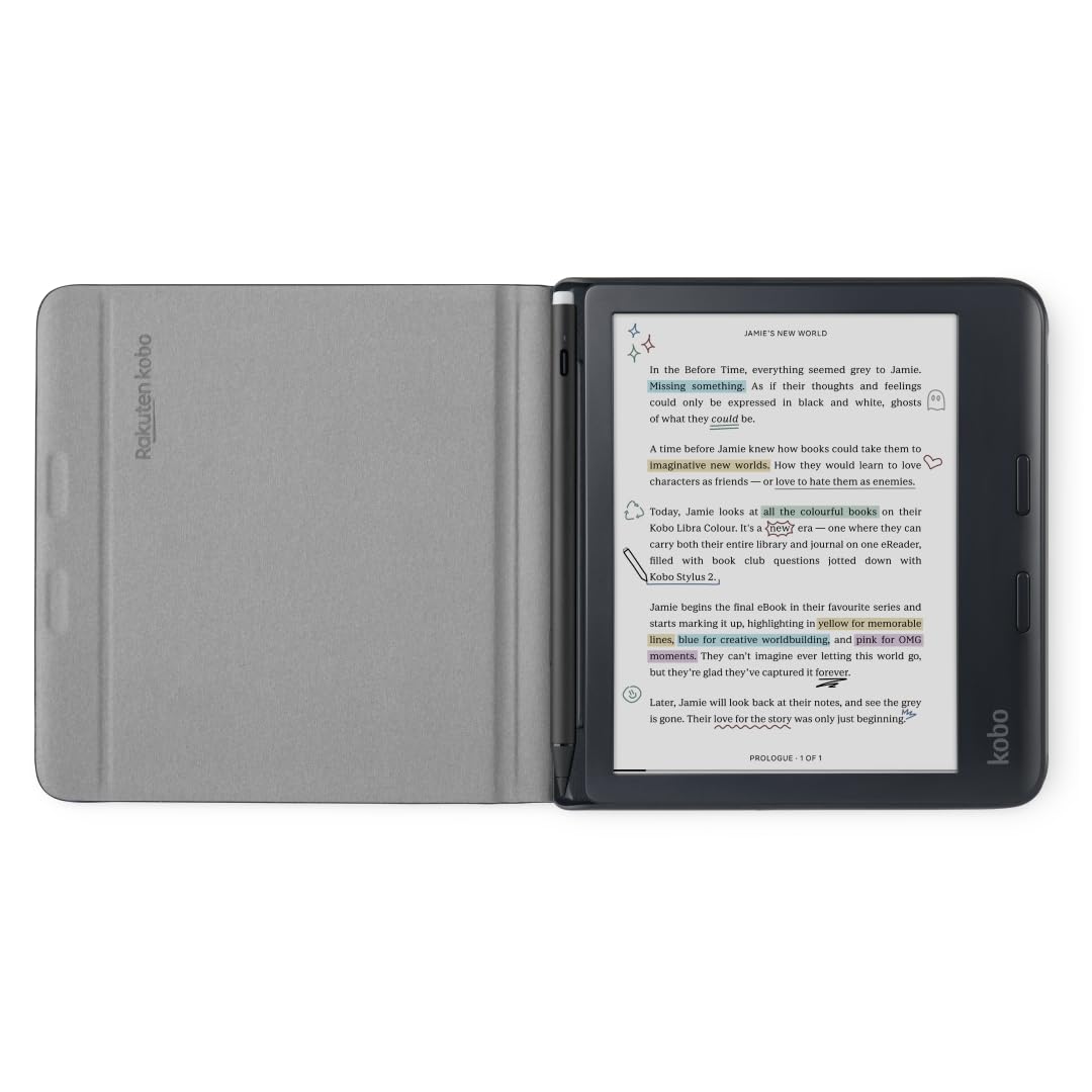 Foto 5 pulgar | Ereader Kobo Libra En Color Negro Con Funda, Lápiz Capacitivo Y Paquete Ac - Venta Internacional.