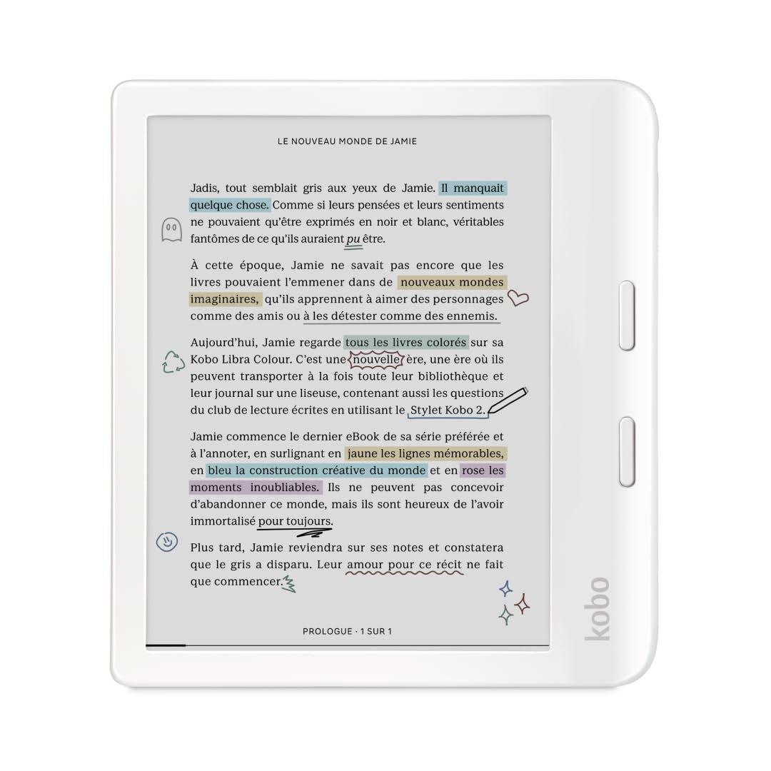 Foto 2 pulgar | Ereader Kobo Libra Colour De 7 Pulgadas, Blanco, Antideslumbrante Y Resistente Al Agua - Venta Internacional.