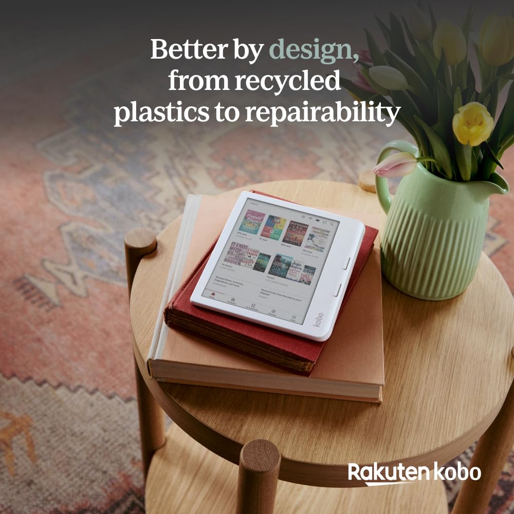 Foto 7 | Ereader Kobo Libra Colour De 7 Pulgadas, Blanco, Antideslumbrante Y Resistente Al Agua - Venta Internacional.