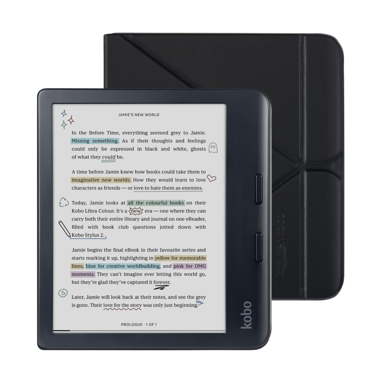 Foto 2 pulgar | Paquete De Ereader Kobo Libra De Color Negro Con Funda De 32 Gb Resistente Al Agua - Venta Internacional.