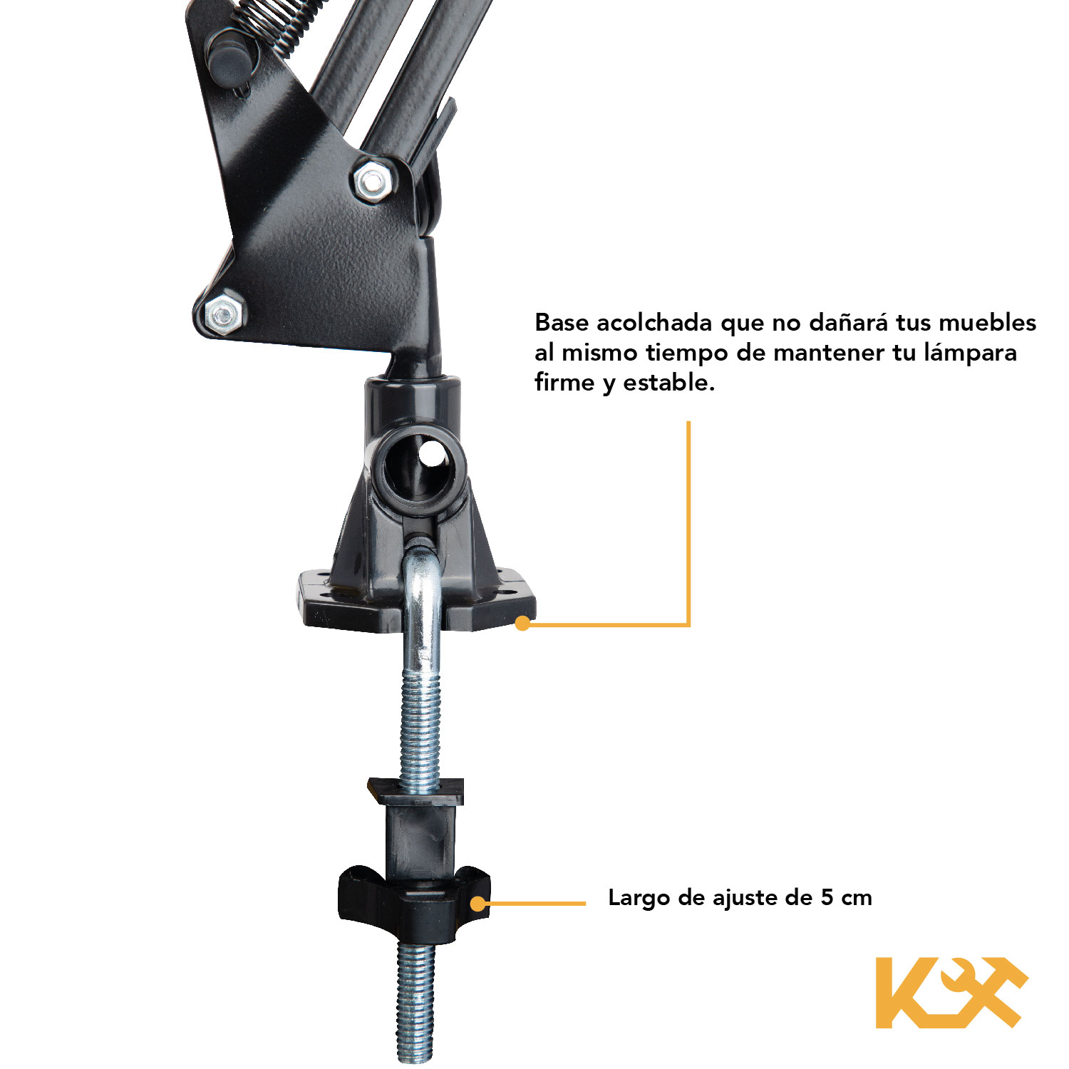 Foto 4 | Lámpara Kingsman 300544 color Negro para Escritorio Articulada Lupa 3X Brazo con Prensa