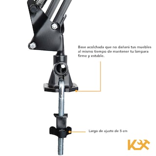 Foto 4 | Lámpara Kingsman 300544 color Negro para Escritorio Articulada Lupa 3X Brazo con Prensa