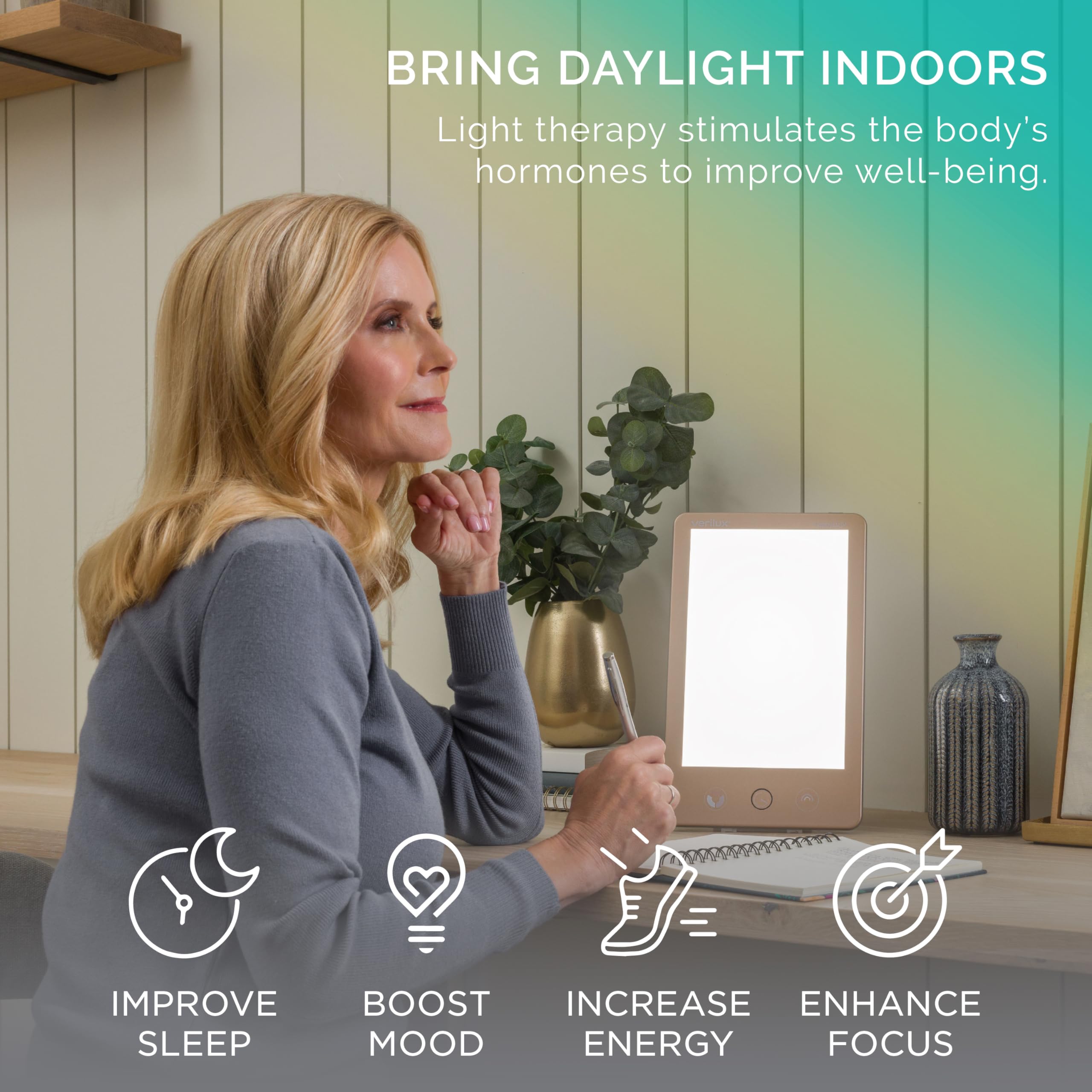 Foto 2 | Lámpara De Fototerapia Verilux Happylight Luxe 10.000 Lux - Venta Internacional.