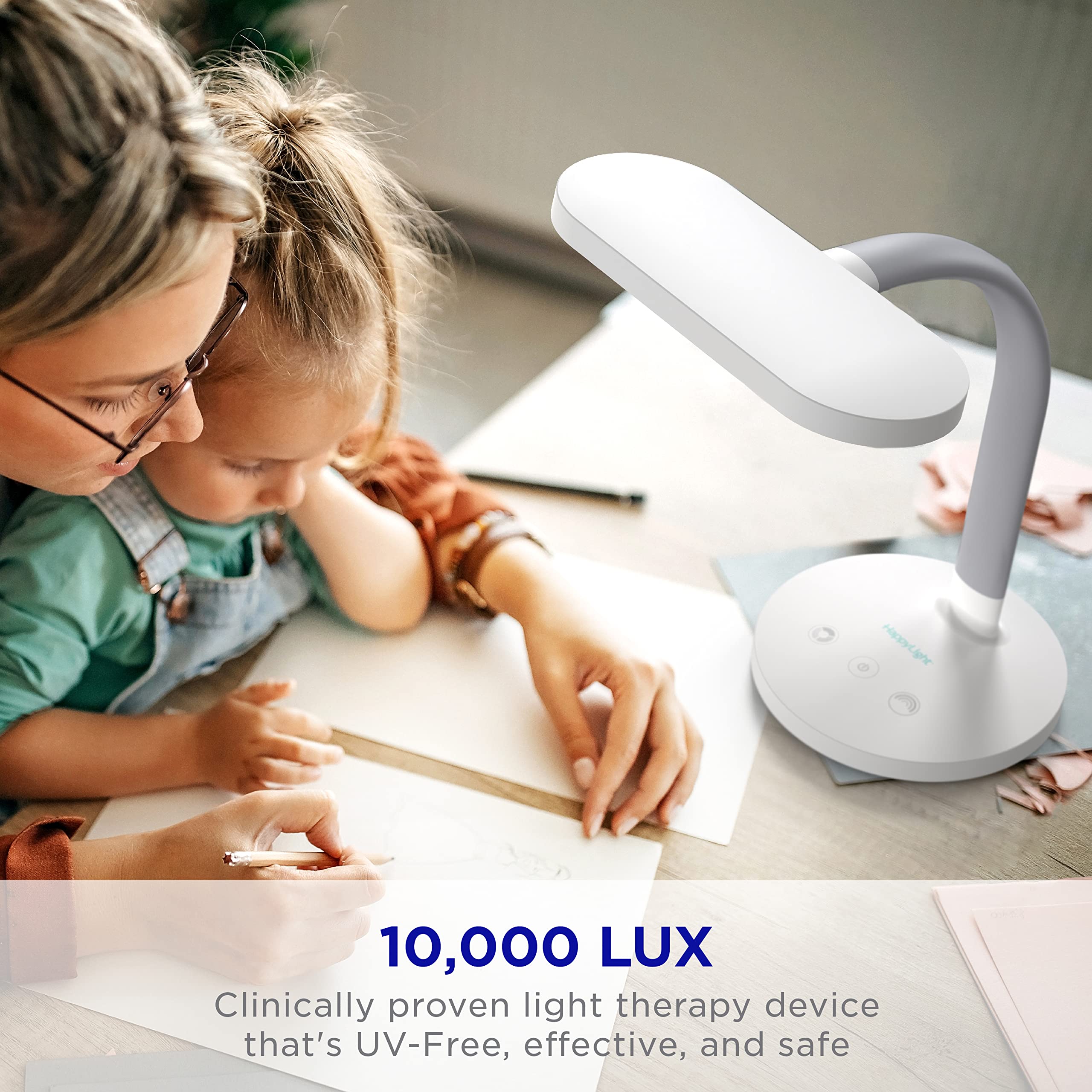 Foto 2 | Lámpara De Escritorio Verilux Happylight Duo 2 En 1 Para Terapia De Luz Y Tareas - Venta Internacional.