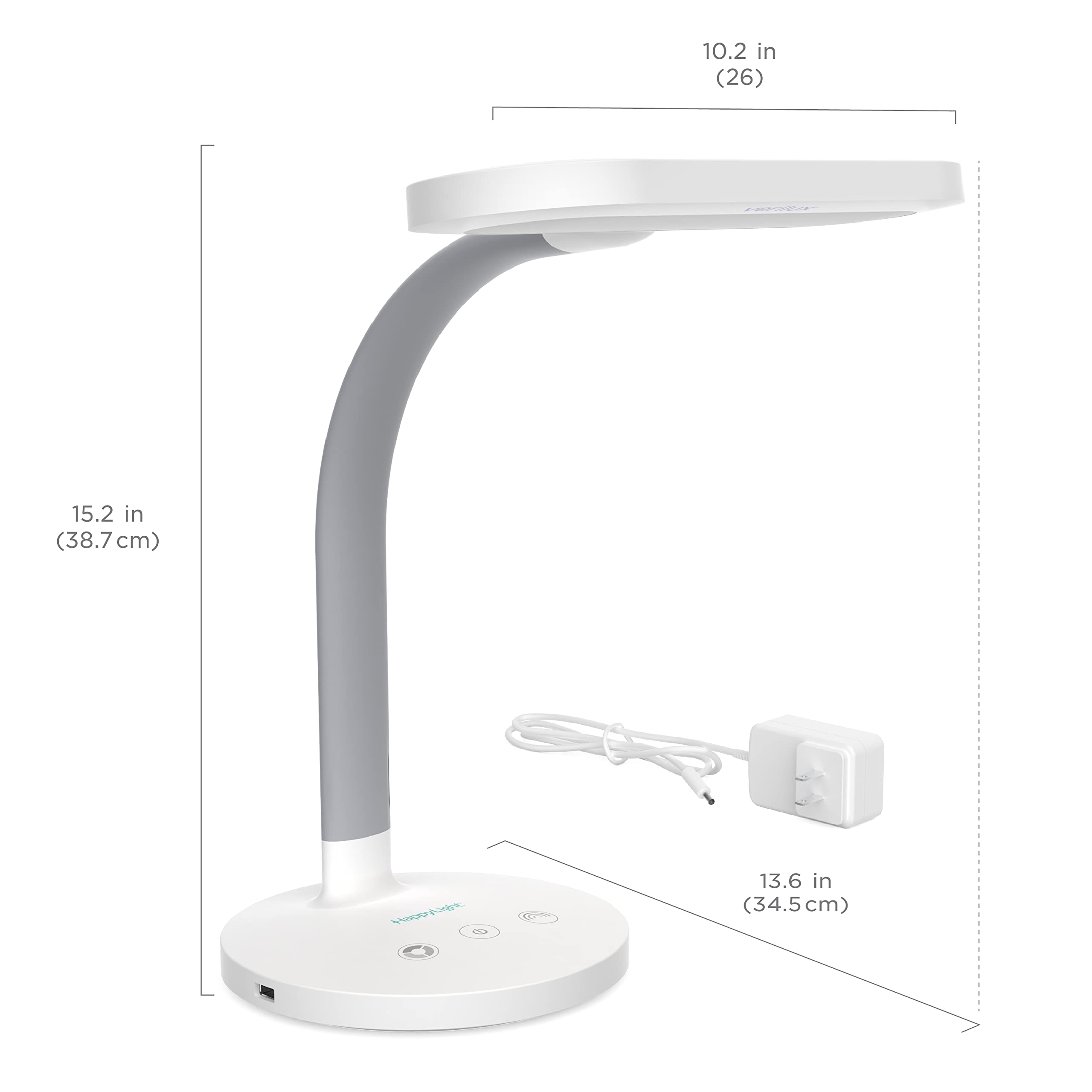 Foto 6 | Lámpara De Escritorio Verilux Happylight Duo 2 En 1 Para Terapia De Luz Y Tareas - Venta Internacional.