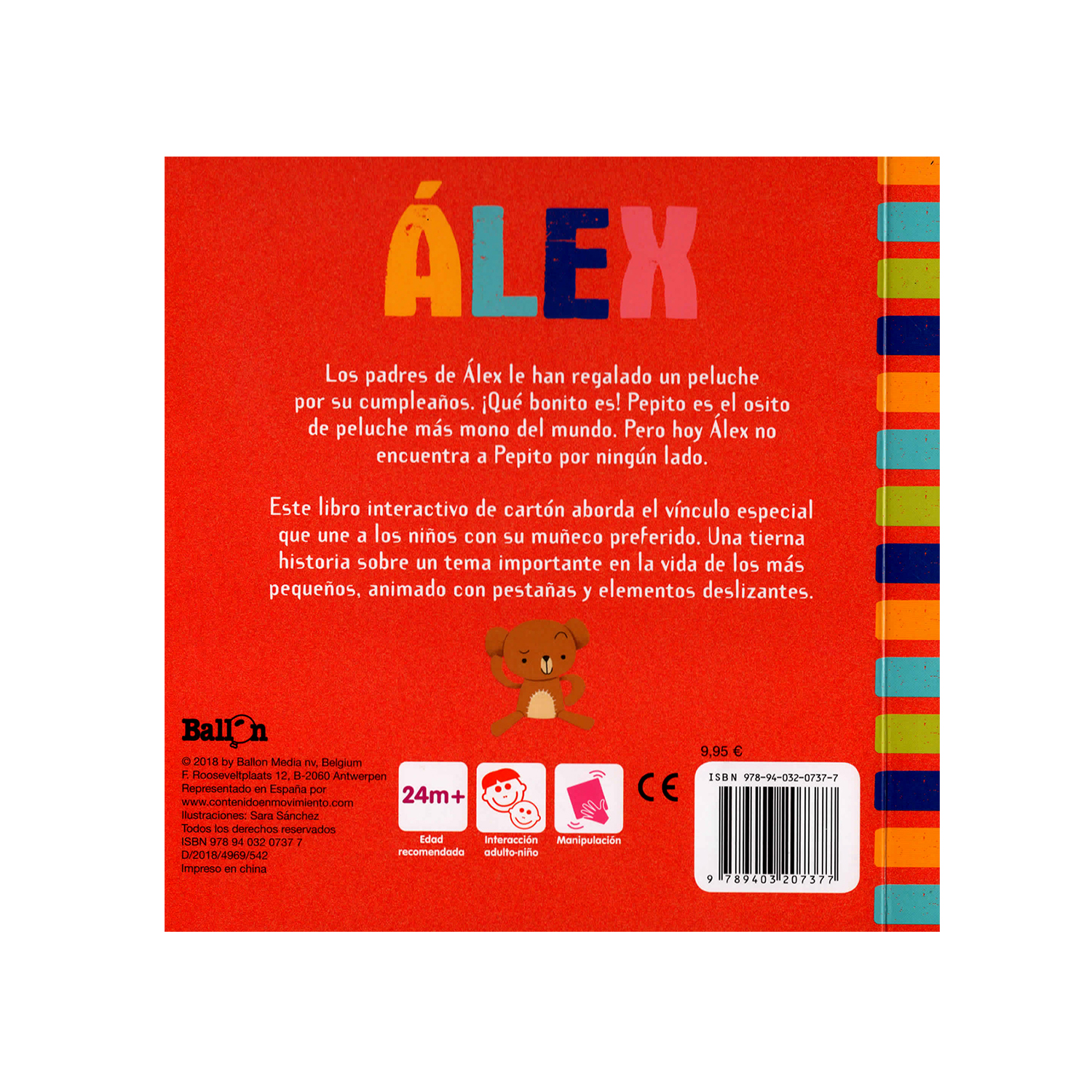 Foto 2 | Libro Alex Ha Perdido Su Peluche Ballon de Pasta Dura color Rojo