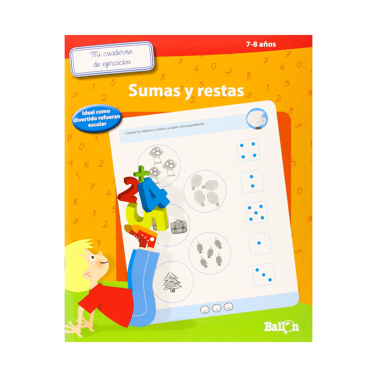 Foto 1 | Mi Cuaderno de Ejercicios Sumas y Restas Ballon Rústico Multicolor