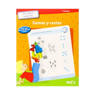 Foto 1 | Mi Cuaderno de Ejercicios Sumas y Restas Ballon Rústico Multicolor