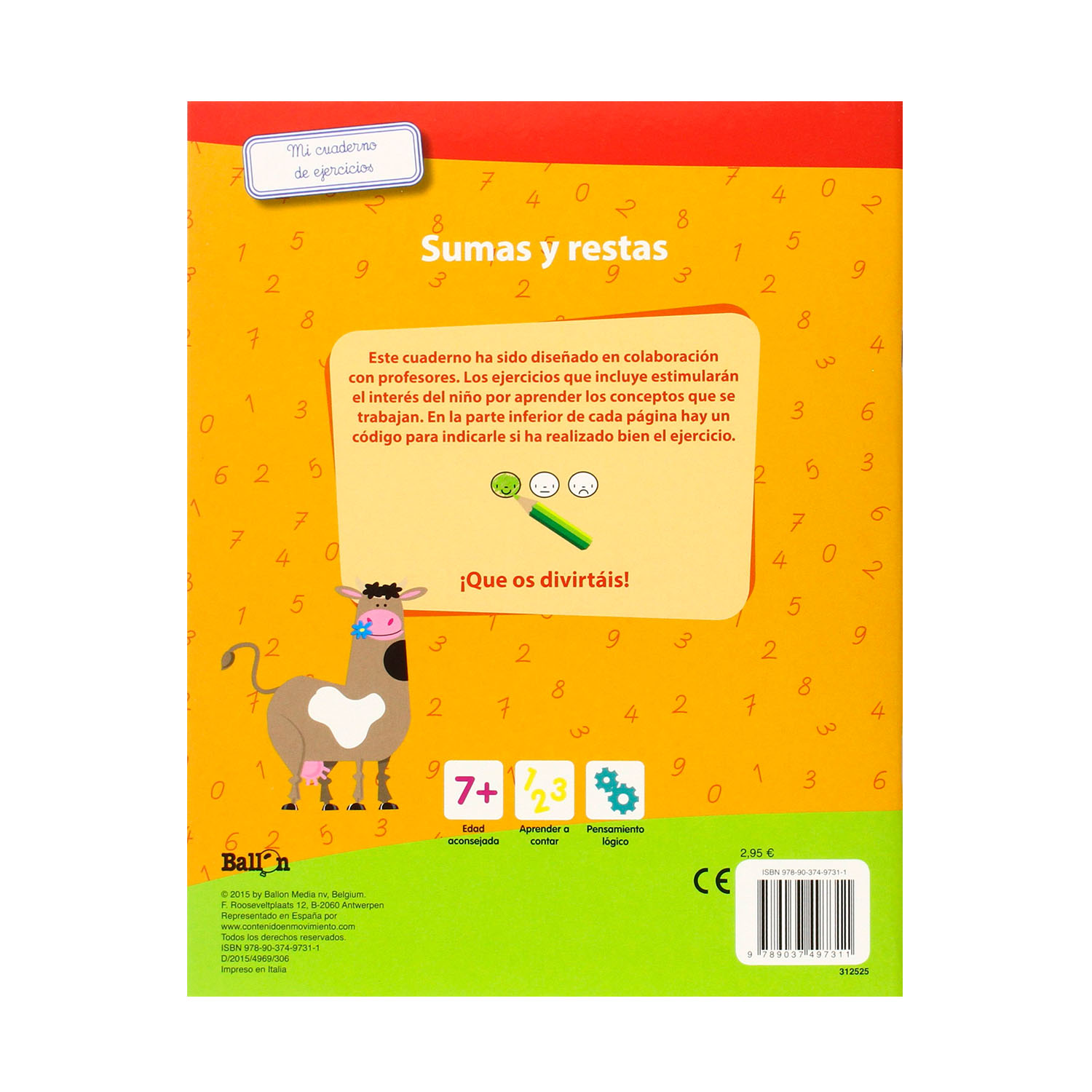 Foto 3 pulgar | Mi Cuaderno de Ejercicios Sumas y Restas Ballon Rústico Multicolor