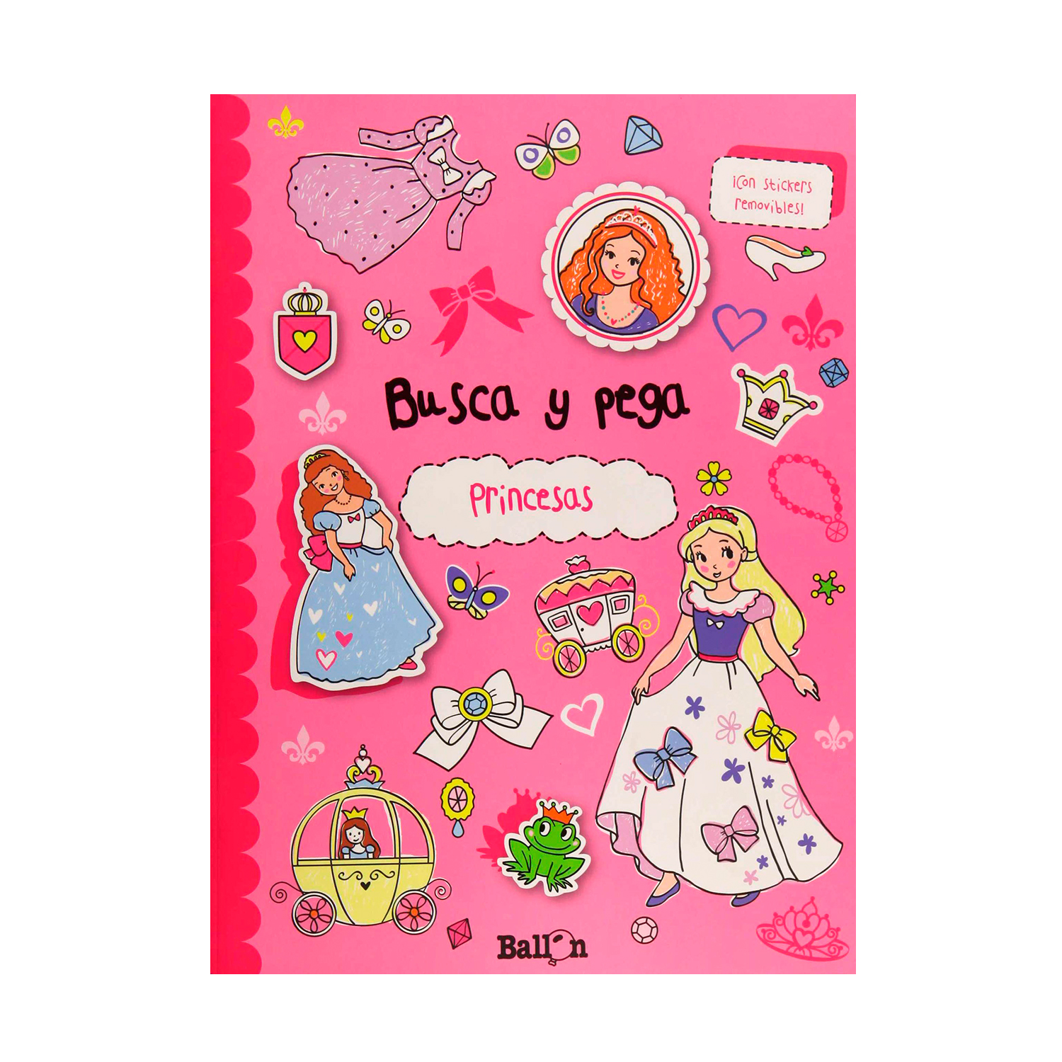 Busca y Pega Princesas Ballon Rústica