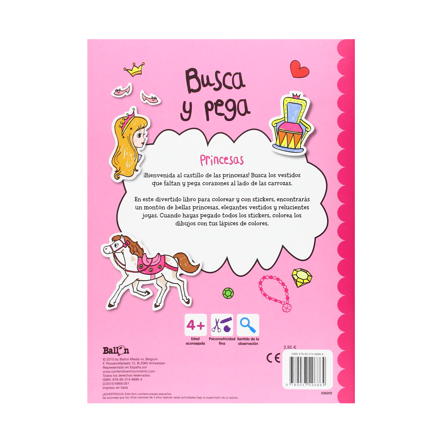 Foto 2 | Busca y Pega Princesas Ballon Rústica