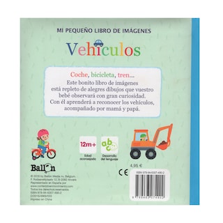 Foto 2 | Vehículos - Mi Pequeño Libro de Imágenes Ballon Pasta Dura Blanco