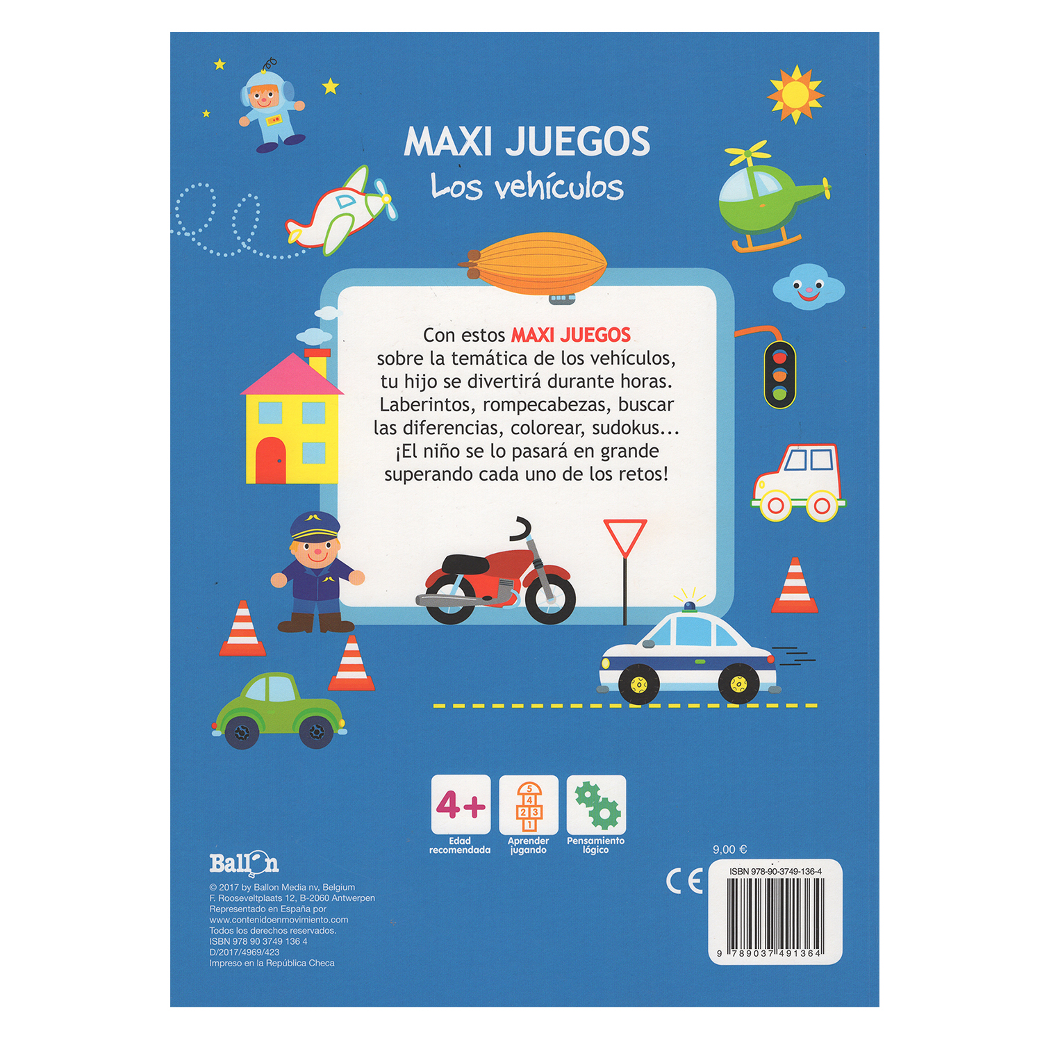 Foto 3 pulgar | Los Vehículos Maxi Juegos Ballon Rústica Azul